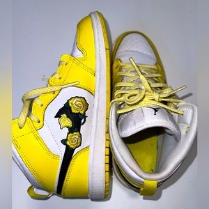 2020 Air Jordan 1 Mid SE GS Rose Patch